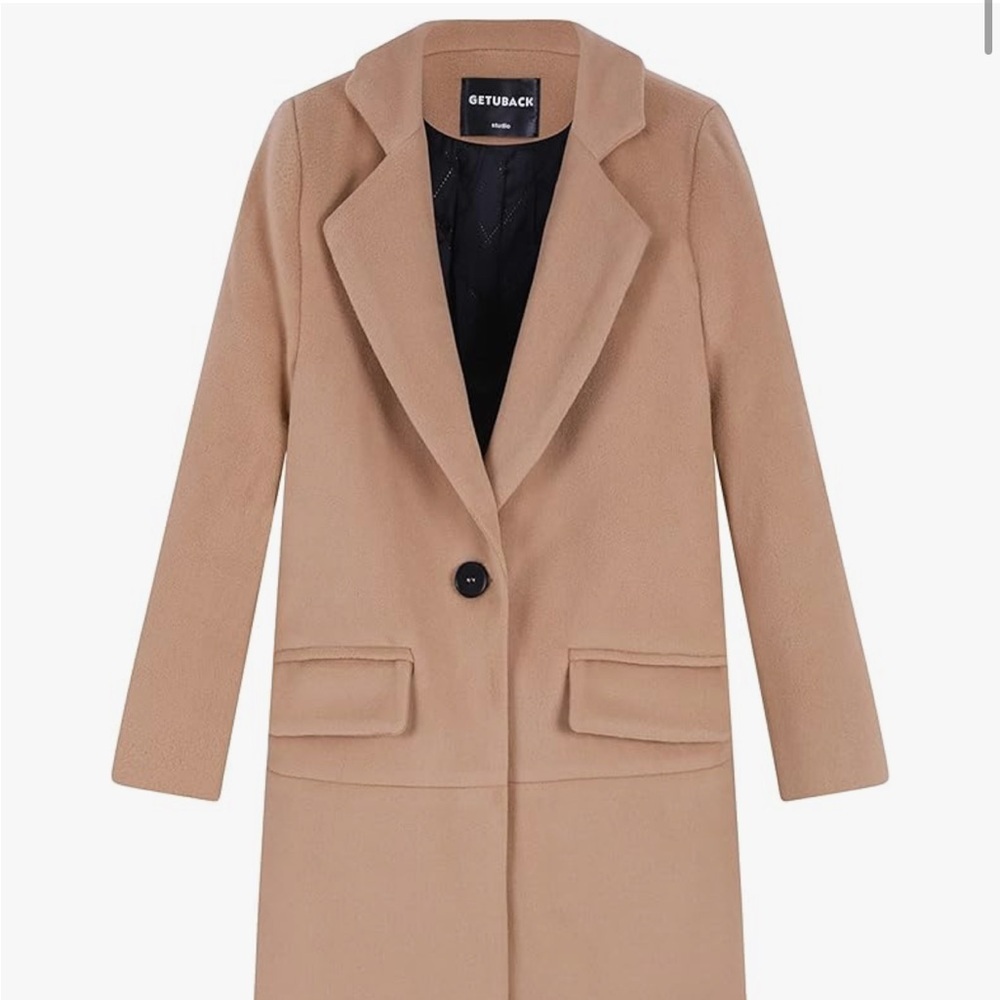 Elegant Tan Trench Coat for Women - Picture 2 of 16